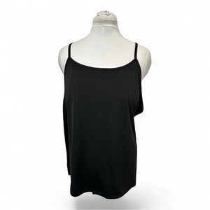 Fashion Bug Women’s Plus Camisole Top VTG 90s Y2K Basic Edgy Grunge Black 2X
